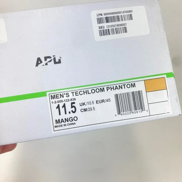 APL Athletic Propulsion Labs TechLoom Phantom‎ Mango Yellow Sneakers Men's 11.5 - Picture 5 of 6